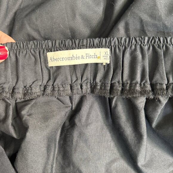 Abercrombie&Fitch Lacey Long Cotton Skirt XL Black WhimsyGoth Western Boho Goth - Picture 6 of 12